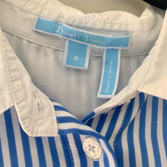 Draper James blue & white striped shirtdress - Picture 9 of 16